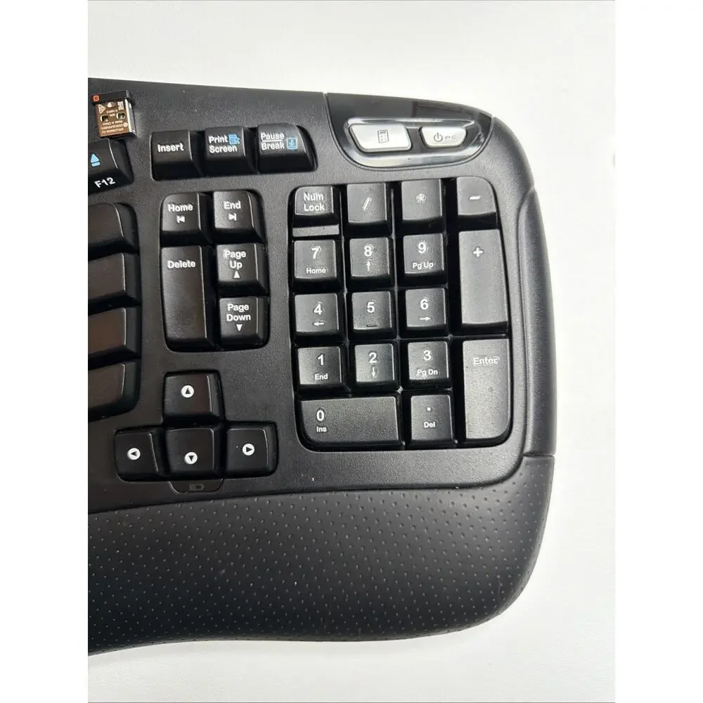 Logitech K350 Wireless Keyboard W/ Unify Wireless Receiver Dongle TESTED WORKING